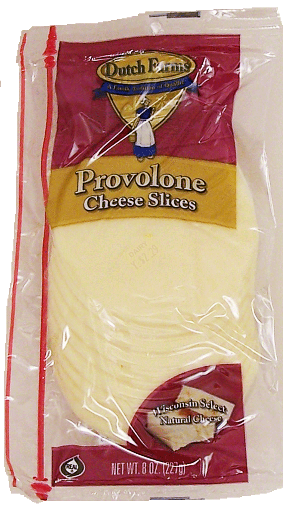 Dutch Farms Wisconsin Select provolone cheese slices Full-Size Picture